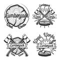 Vintage lumberjack emblems