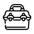 vintage lunchbox line icon vector illustration black Royalty Free Stock Photo