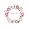 Vintage and luxurious floral greeting card with flowers i