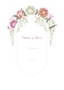 Vintage and luxurious floral greeting card with flowers i