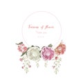 Vintage and luxurious floral vector greeting card with flowers i