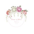 Vintage and luxurious floral vector greeting card with flowers i