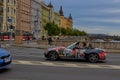 Vintage luxury BMW Z3 convertible in the center of Prague. Royalty Free Stock Photo