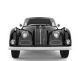 Vintage luxury car restored to mint condition - front view closeup shot Royalty Free Stock Photo