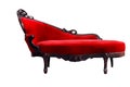 Vintage luxury Classic red sofa. isolated Royalty Free Stock Photo