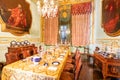 Vintage luxury dining room, elegant furniture - table and chairs