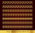 Vintage Luxury Gold Border Frame Vector Collection