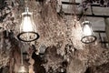 Vintage luxury interior lighting lamp decor hang on ceiling Royalty Free Stock Photo