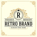 Vintage Luxury Monogram Logo Template