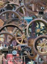 Vintage Machines, Machine Parts Background Royalty Free Stock Photo