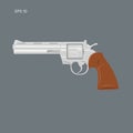 Vintage magnum revolver vector illusatration Royalty Free Stock Photo