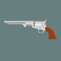 Vintage magnum revolver vector illusatration