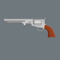 Vintage magnum revolver vector illusatration