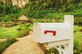 Vintage mail box on country Royalty Free Stock Photo