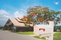 Vintage mail box on country home. Royalty Free Stock Photo