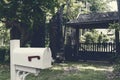 Vintage mail box on country home. Royalty Free Stock Photo