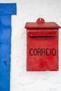 Vintage mail office box with portuguese word Royalty Free Stock Photo