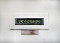 Vintage mail slot in a white door