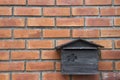 Vintage mailbox on brick wall Royalty Free Stock Photo