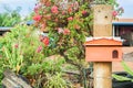 vintage mailbox at the house entrance in rural Royalty Free Stock Photo