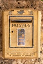 Vintage mailbox in Menton, France