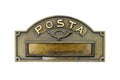 Vintage Mailbox Plate Royalty Free Stock Photo