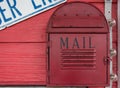 Vintage mailbox on wood wall Royalty Free Stock Photo