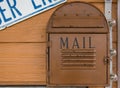 Vintage mailbox on wood wall Royalty Free Stock Photo