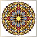 Vintage mandala art with floral motifs. Mandala element frame design Royalty Free Stock Photo