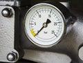 Vintage manometer of a fire truck Royalty Free Stock Photo