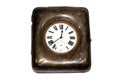 Vintage Mantel Clock on White Background