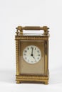 Vintage Mantel Clock on White Background