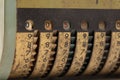 Vintage manual adding machine isolated - 500 Royalty Free Stock Photo