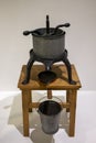 Vintage manual iron press machine for making fresh berry juices