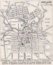Vintage map of Adelaide 1930s