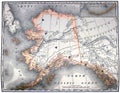 Vintage map of Alaska Royalty Free Stock Photo