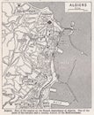 Vintage map of Algiers Royalty Free Stock Photo