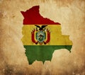 Vintage map of Bolivia on grunge paper Royalty Free Stock Photo