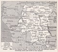 Vintage map of Congo.