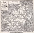 Vintage map of Hertfordshire 1900s