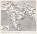 Vintage map of India 1900s