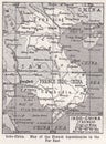 Vintage map of Indo-China French 1900s