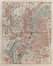 Vintage map of Lyon Royalty Free Stock Photo