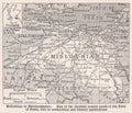 Vintage map of Midlothian or Edinburghshire 1930s Royalty Free Stock Photo