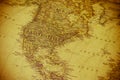 Vintage map of North America Royalty Free Stock Photo