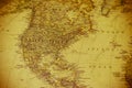 Vintage map of North America Royalty Free Stock Photo