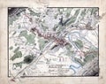 Vintage map of a 1860s civil war - fishers hill battle