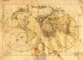 Vintage map of the world Royalty Free Stock Photo
