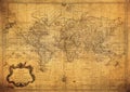 Vintage map of the world 1778 Royalty Free Stock Photo