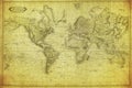 Vintage map of the world 1831 Royalty Free Stock Photo